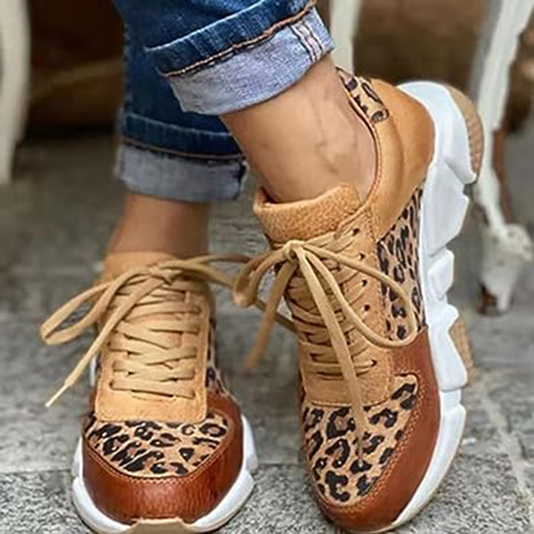 SafariStep Panter - Trendy Dames Sneakers met Stijlvolle Print