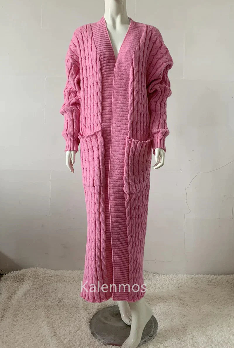 Monami Comfort - Lange Lichte Wollstrickjas | Casual en Stijlvolle Dames Strickjacke