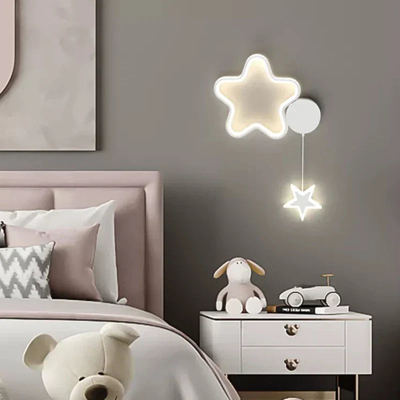 DreamGlow - Wolk, Ster en Maan LED Wandlamp | Sfeervolle Verlichting voor Kinderkamers