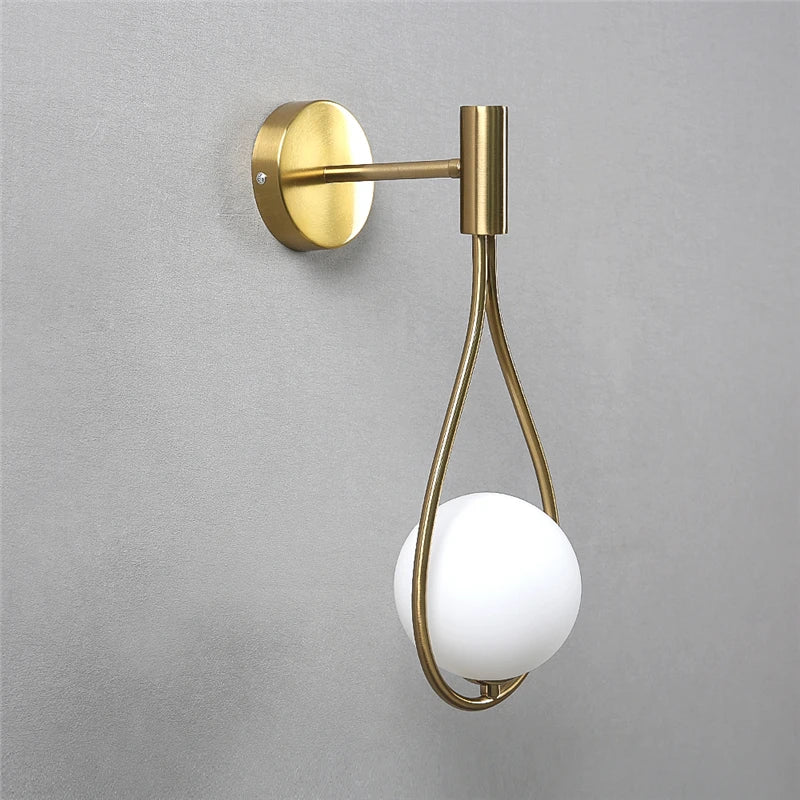 LumiSphere - Wandlamp met Glazen Bol en Metalen Frame | Moderne Verlichting voor Interieurs