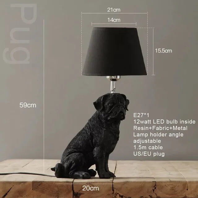 PuppyDesign - Art Deco Puppy Tafellamp | Stijlvolle Decoratieve Lamp voor Elke Interieurstijl