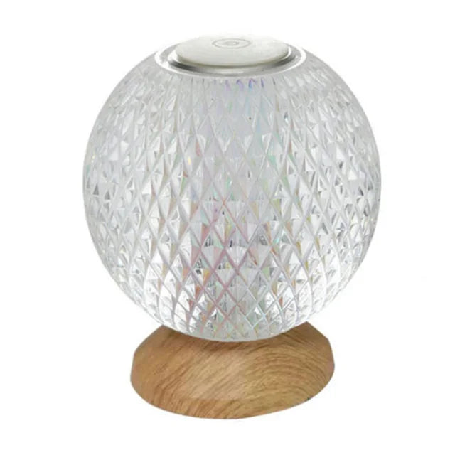 CrystalWave - Moderne Draadloze Kristallen Tafellamp voor Luxe Verlichting