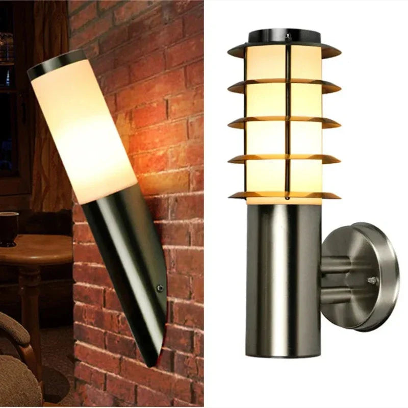 SteelBright - Moderne Roestvrijstalen Wandlamp voor Buiten