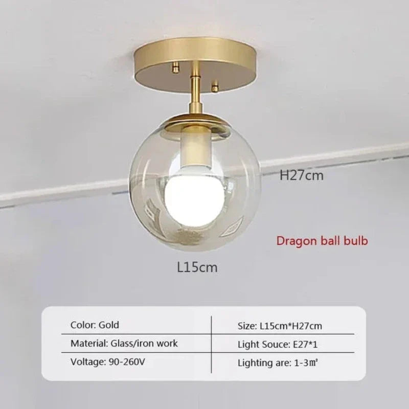SphereLuxe - Glazen Bol Plafondlamp voor Moderne Verlichting
