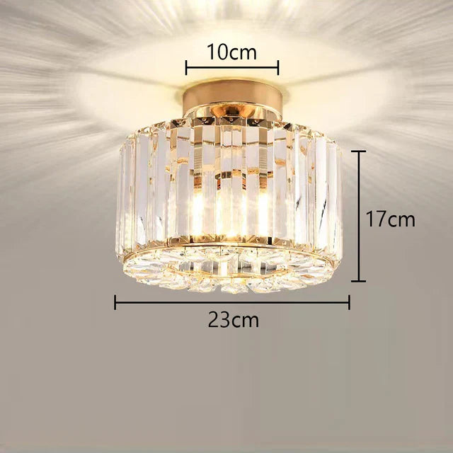 CrystalLux - Luxe Kristallen Plafondlamp voor Slaapkamer en Woonkamer