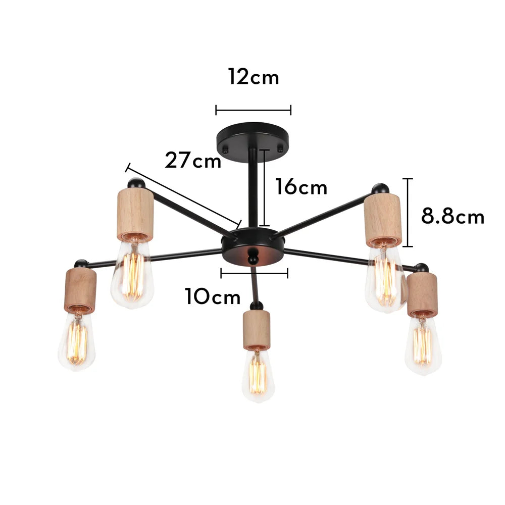 NordicLuxe - Scandinavische Loft Kroonluchter voor Stijlvolle Verlichting
