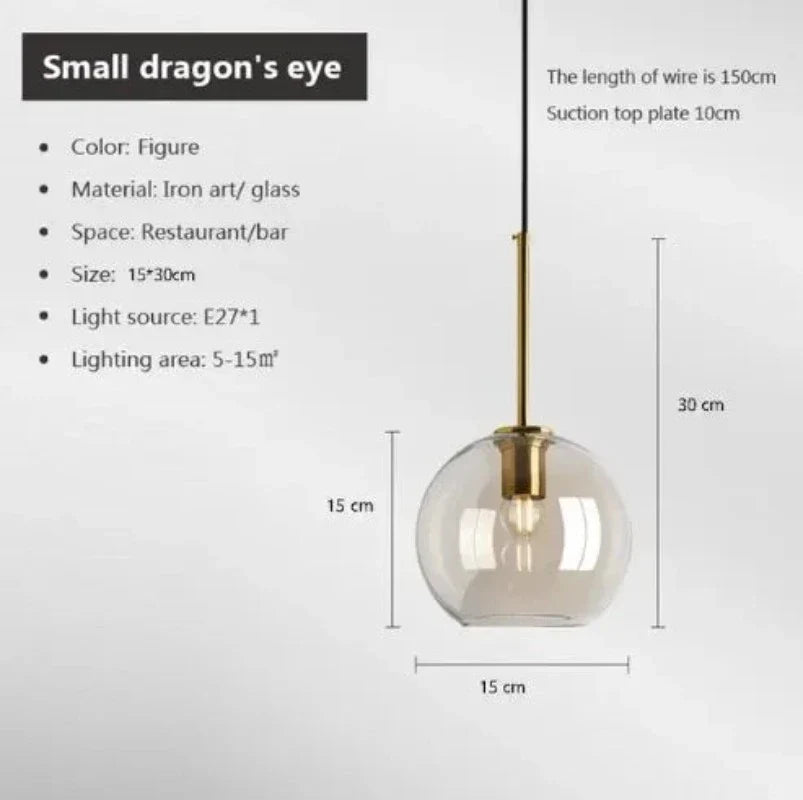 NordicLuxe - Scandinavische Hanglamp van Glas voor Stijlvolle Verlichting