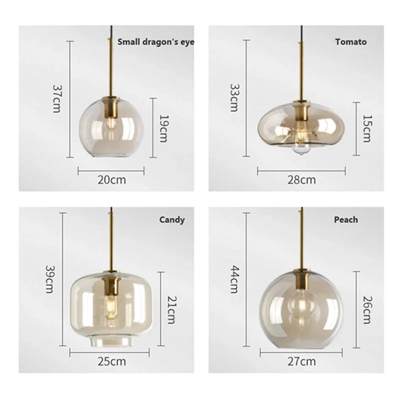 NordicLuxe - Scandinavische Hanglamp van Glas voor Stijlvolle Verlichting