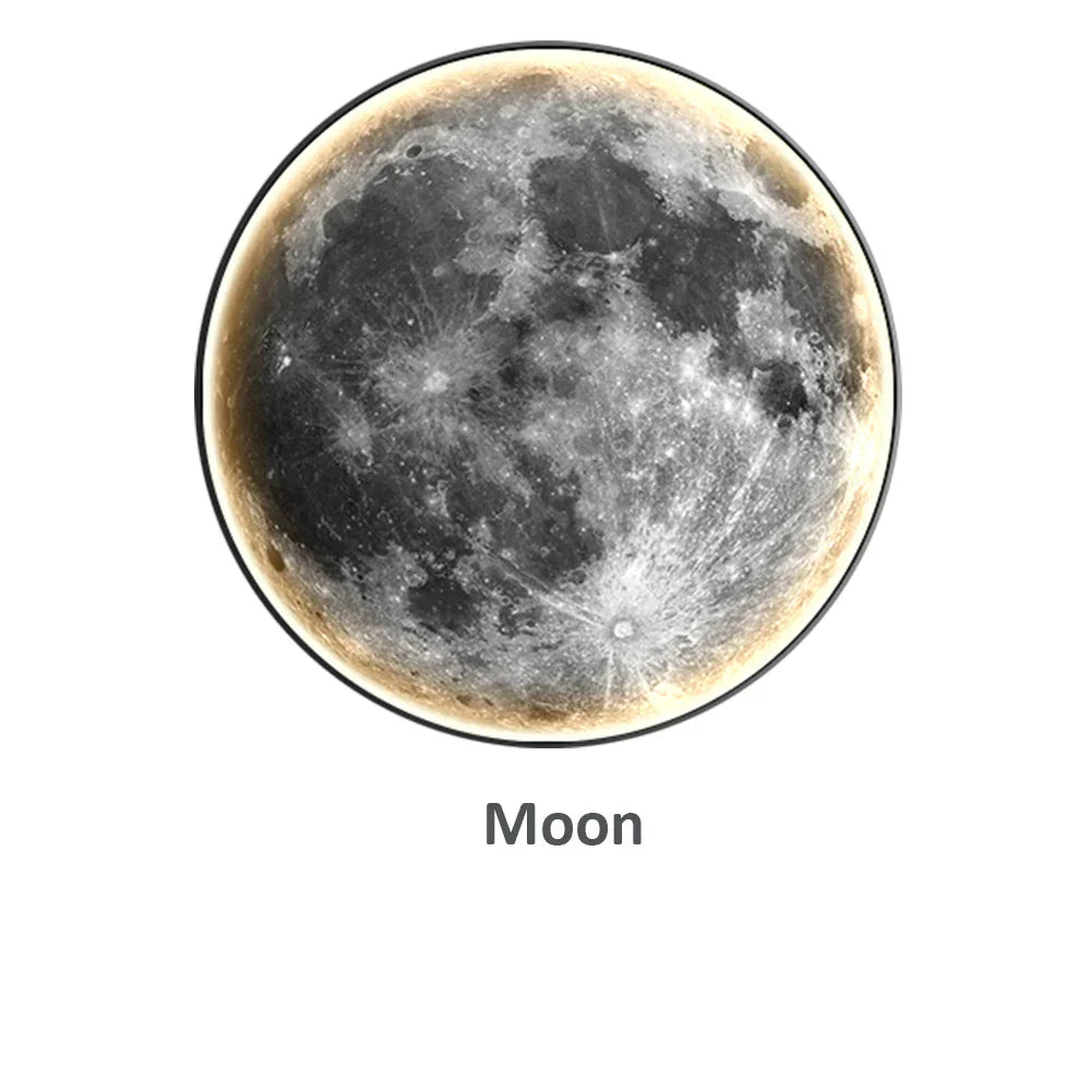 SterrenLicht - LED Maan Wandlamp met Astronaut Design