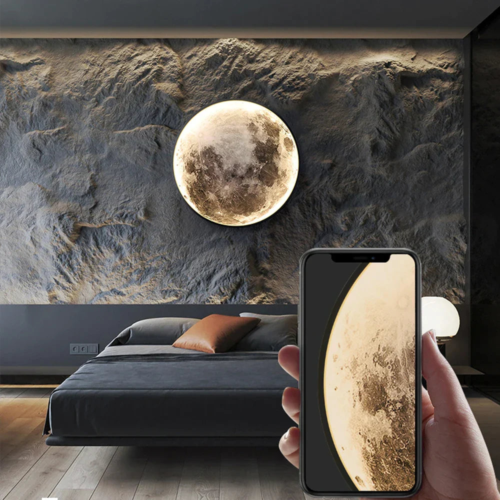 SterrenLicht - LED Maan Wandlamp met Astronaut Design