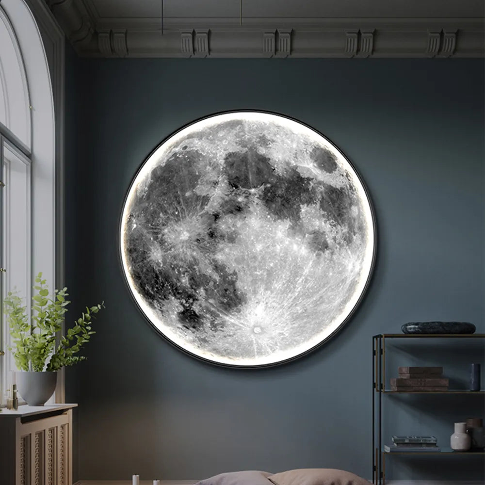 SterrenLicht - LED Maan Wandlamp met Astronaut Design