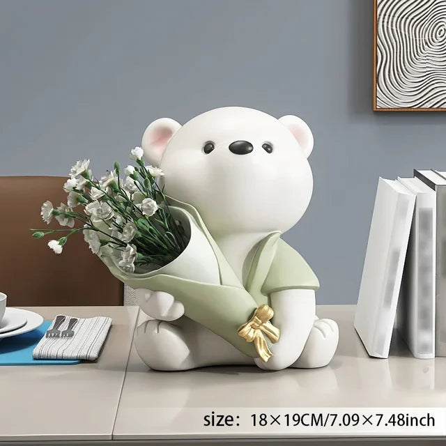 FloraBear - Bloemen Beer Decoratie | Charmant en Uniek Cadeau