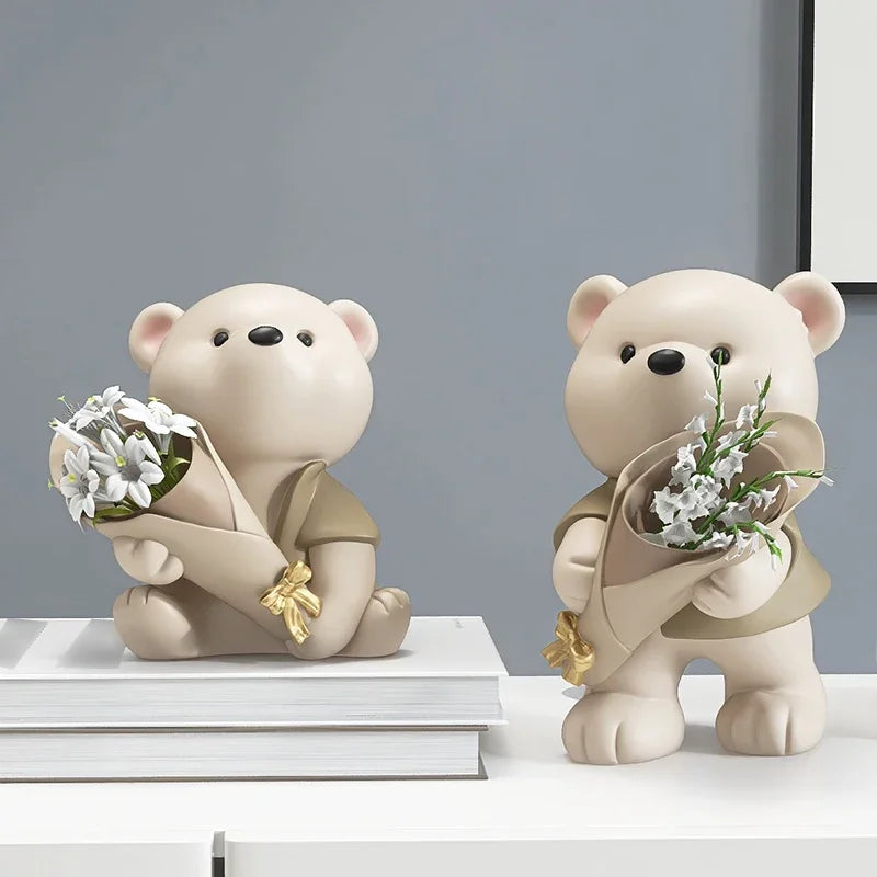 FloraBear - Bloemen Beer Decoratie | Charmant en Uniek Cadeau
