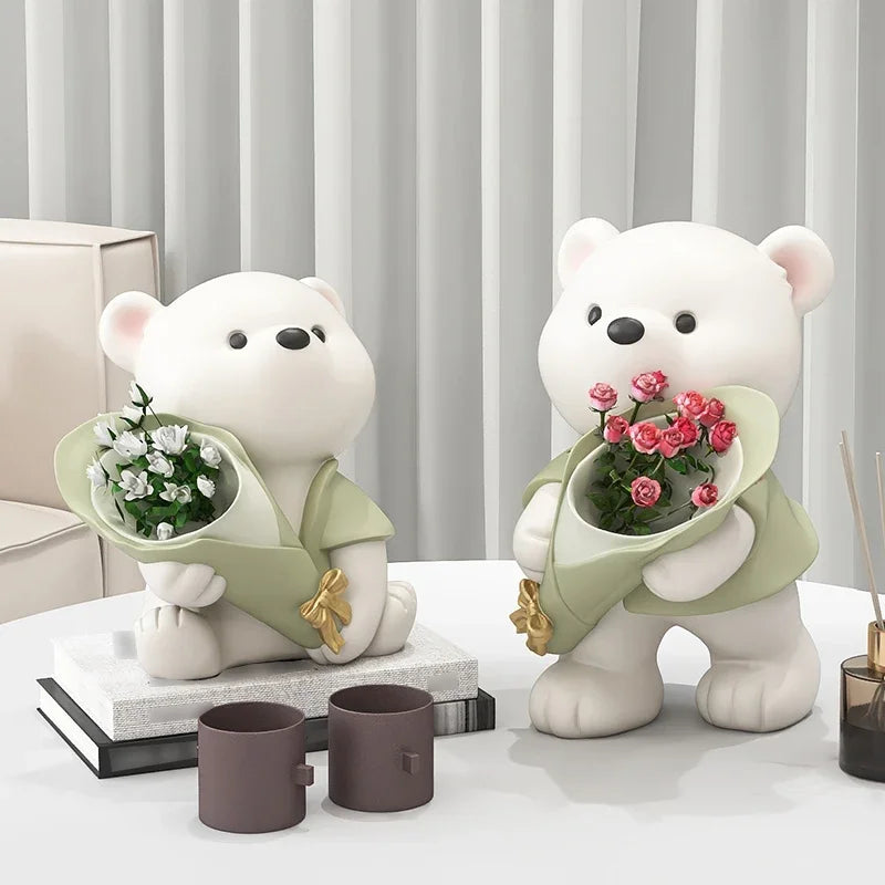 FloraBear - Bloemen Beer Decoratie | Charmant en Uniek Cadeau