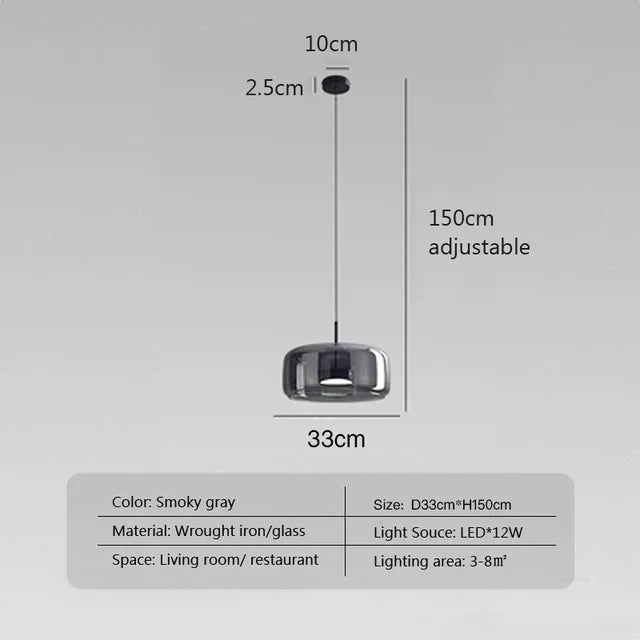 LumiClear - Minimalistische Glazen Hanglamp voor Stijlvolle Verlichting