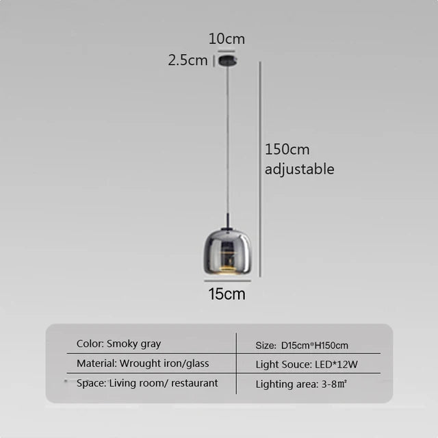LumiClear - Minimalistische Glazen Hanglamp voor Stijlvolle Verlichting