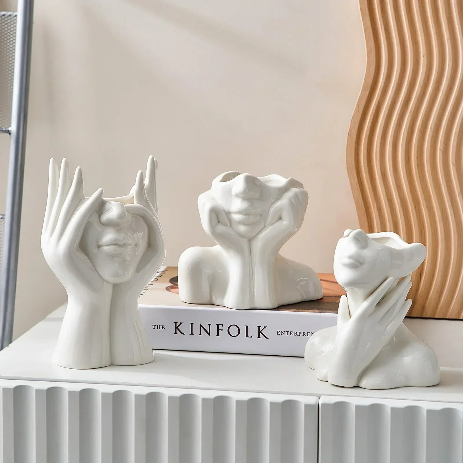 KeramiekDesign - Moderne en Unieke Keramische Vazen Set | Stijlvolle Woondecoratie