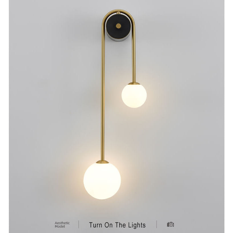 GlasLicht - Elegante Glazen Wandlamp met 2 Lichten | Modern Design voor Stijlvolle Verlichting