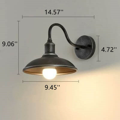 IronGlow - Retro buitenwandlamp met ijzeren lichtkoepel | Robuuste en stijlvolle verlichting