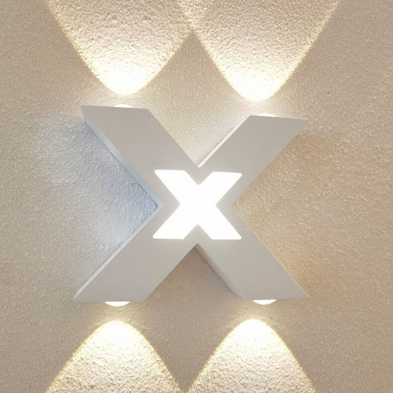 XShapeLux - Waterdichte X-vormige LED Wandlamp met 4 Lichten voor Buiten