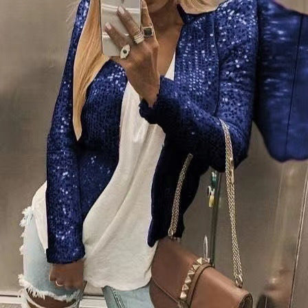 Clara Glitter Blazer | Elegante Damesblazer met Pailletten voor de Feestdagen