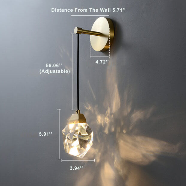 CrystalLux - Stijlvolle wandlamp met kristallen accenten en energiezuinige LED-verlichting