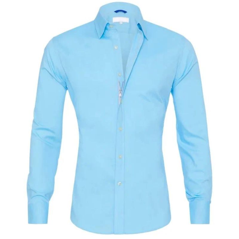 Lucas - Kreukvrije Blouse met Rits voor Heren – Stijlvol en Onderhoudsvriendelijk