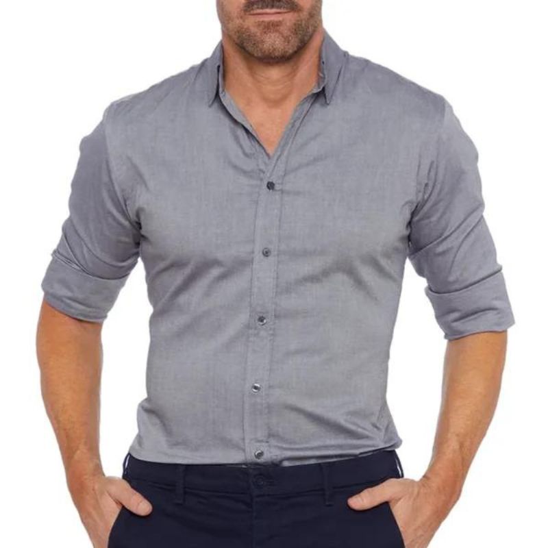 Lucas - Kreukvrije Blouse met Rits voor Heren – Stijlvol en Onderhoudsvriendelijk