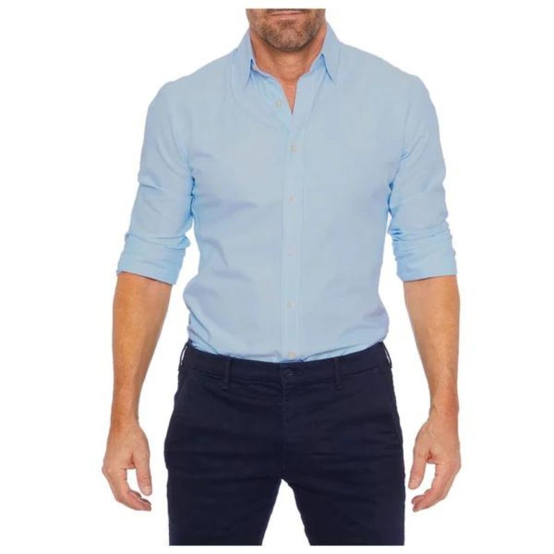 Lucas - Kreukvrije Blouse met Rits voor Heren – Stijlvol en Onderhoudsvriendelijk