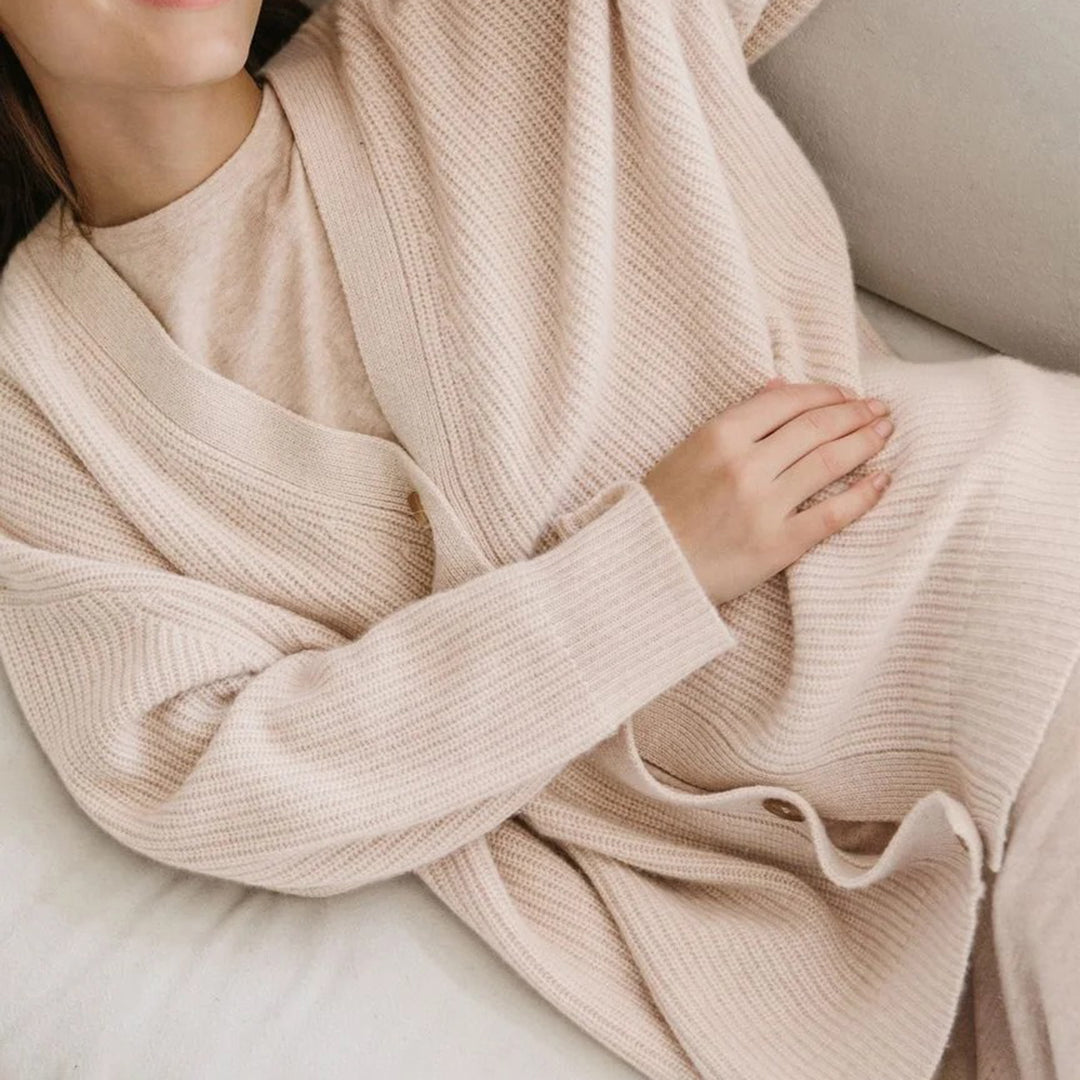 Lia - Oversized Kasjmier Cardigan voor Dames met Luxueus Comfort