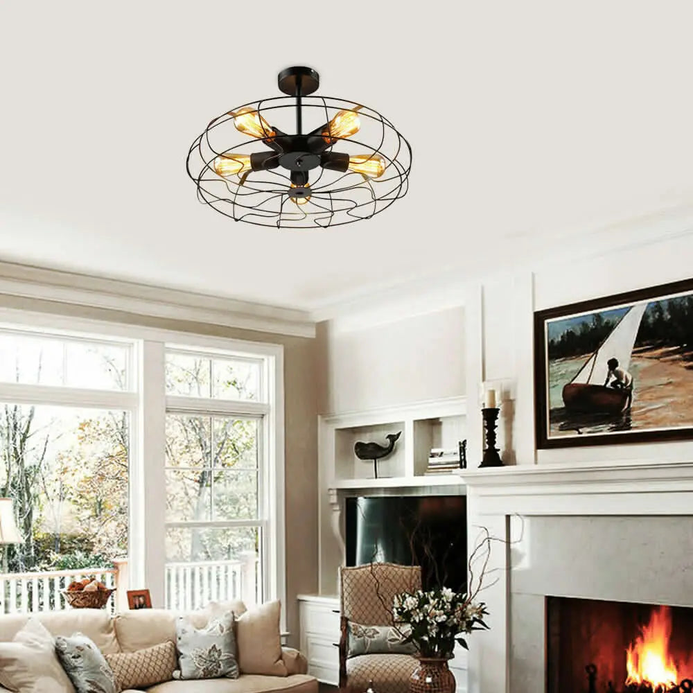 RetroLuxe - Vintage Kooi Kroonluchter voor Stijlvolle Verlichting