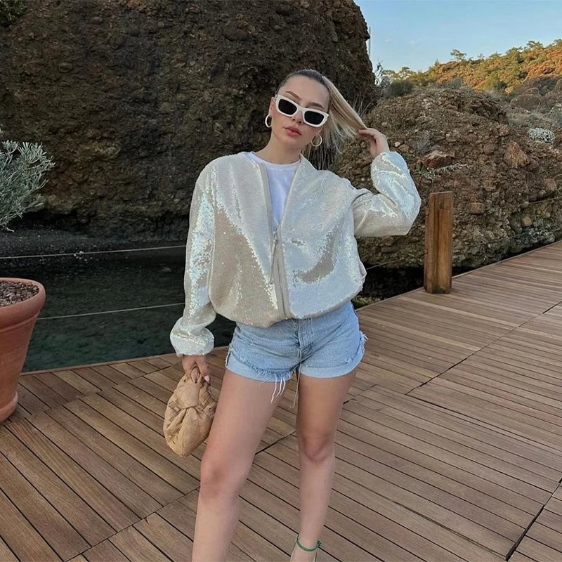 Livia – Glanzende High-Street Jas voor Dames | Modieuze en Stijlvolle Winterjas