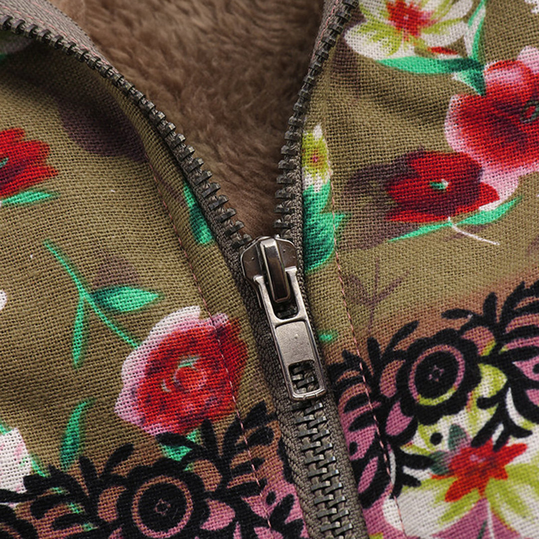 Adeline Bloemenpracht Jas - Elegante Damesjas met Bloemenprint