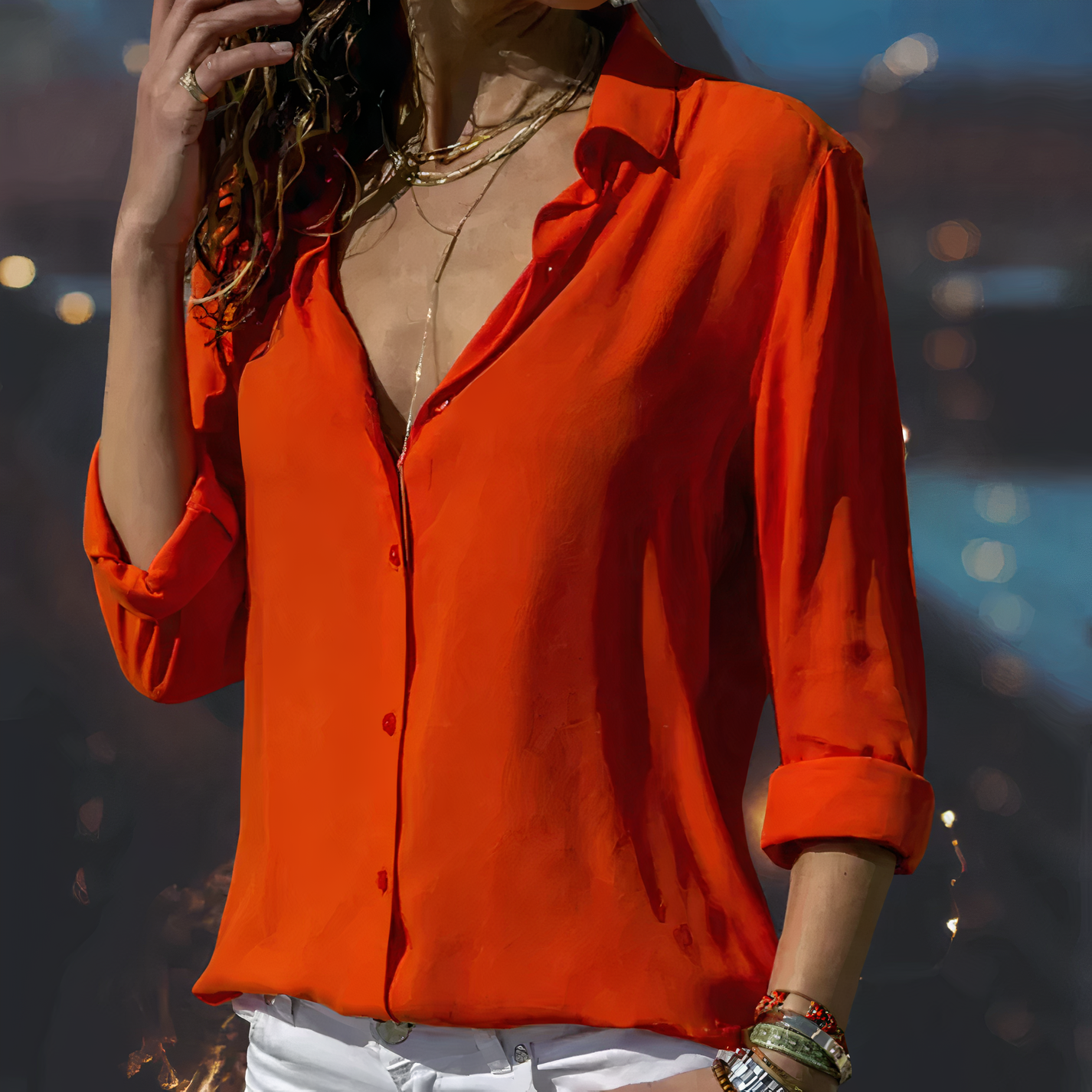 Elegante Chiffonblouse voor Dames | Luchtige en Stijlvolle Blouse voor Feestelijke Gelegenheden