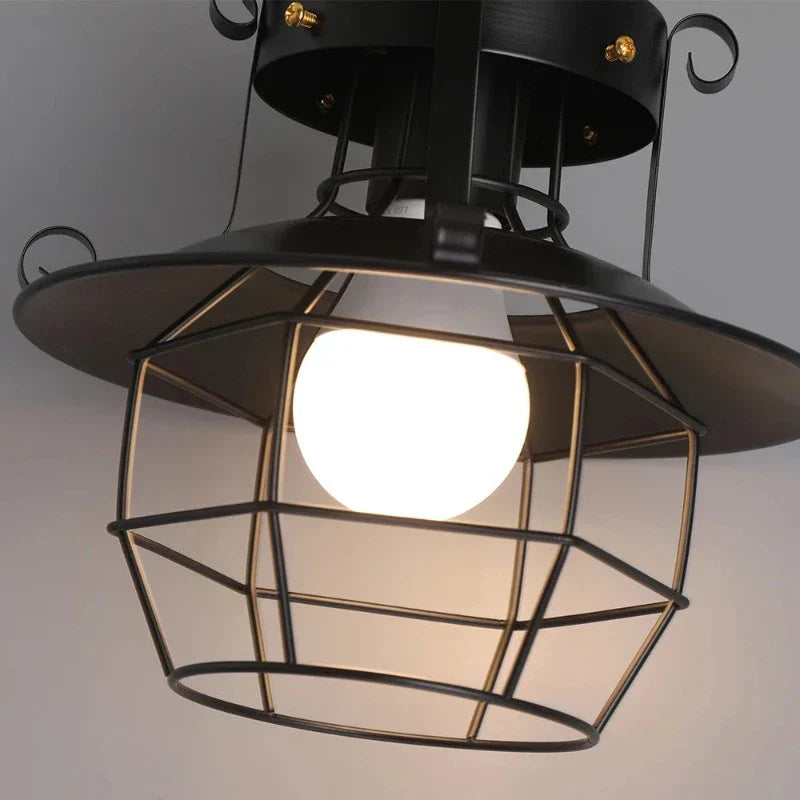 RetroCage - Industriële Hangende Plafondlamp voor Stoere Verlichting