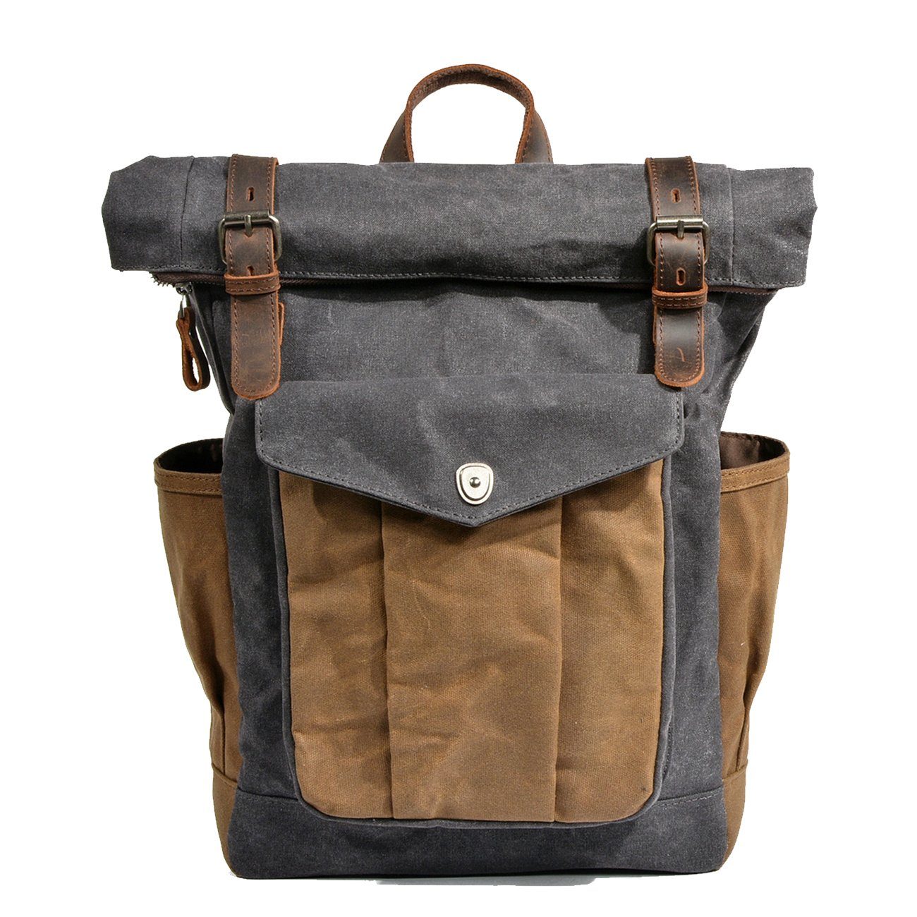 Waxed Canvas Rolltop Rugzak | LundaStyle – Duurzaam en Stijlvol voor Avonturiers