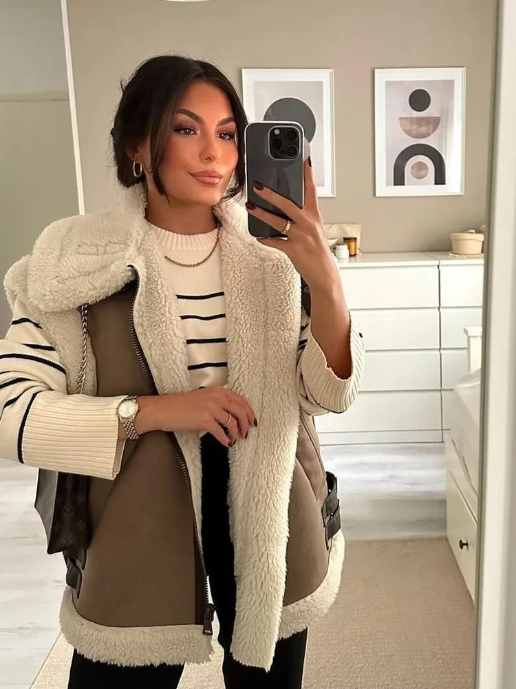 Agneta Gilet | Vintage Dames Gilet met Zakken en Mouwloos Design