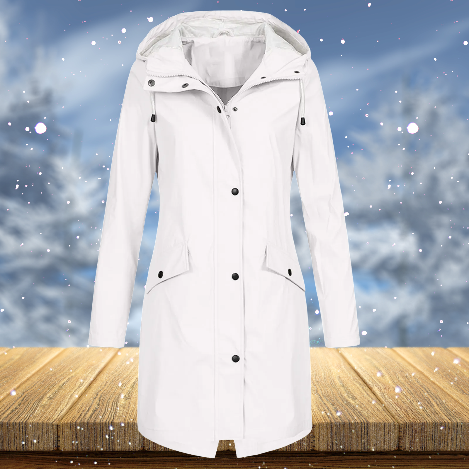 Zenia - Winddichte Lange Regenjas voor Dames met Bescherming en Stijl