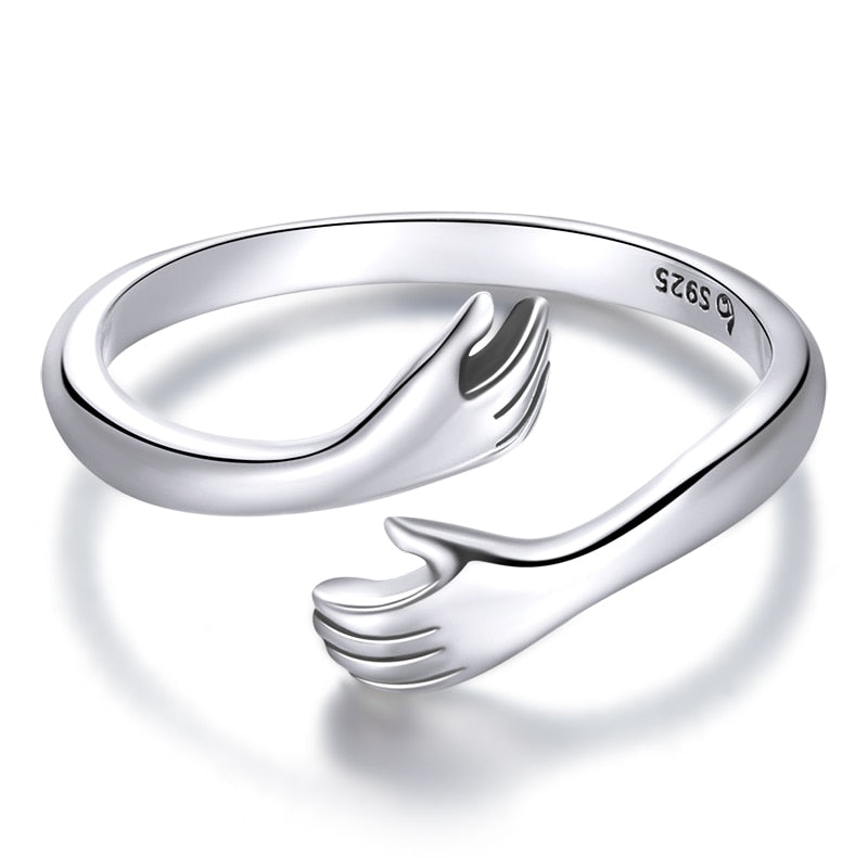 Lina's Zachte Omhelzingsring - Dames 925 Sterlingsilver Verstelbare Ring voor Feestelijke Sieraden