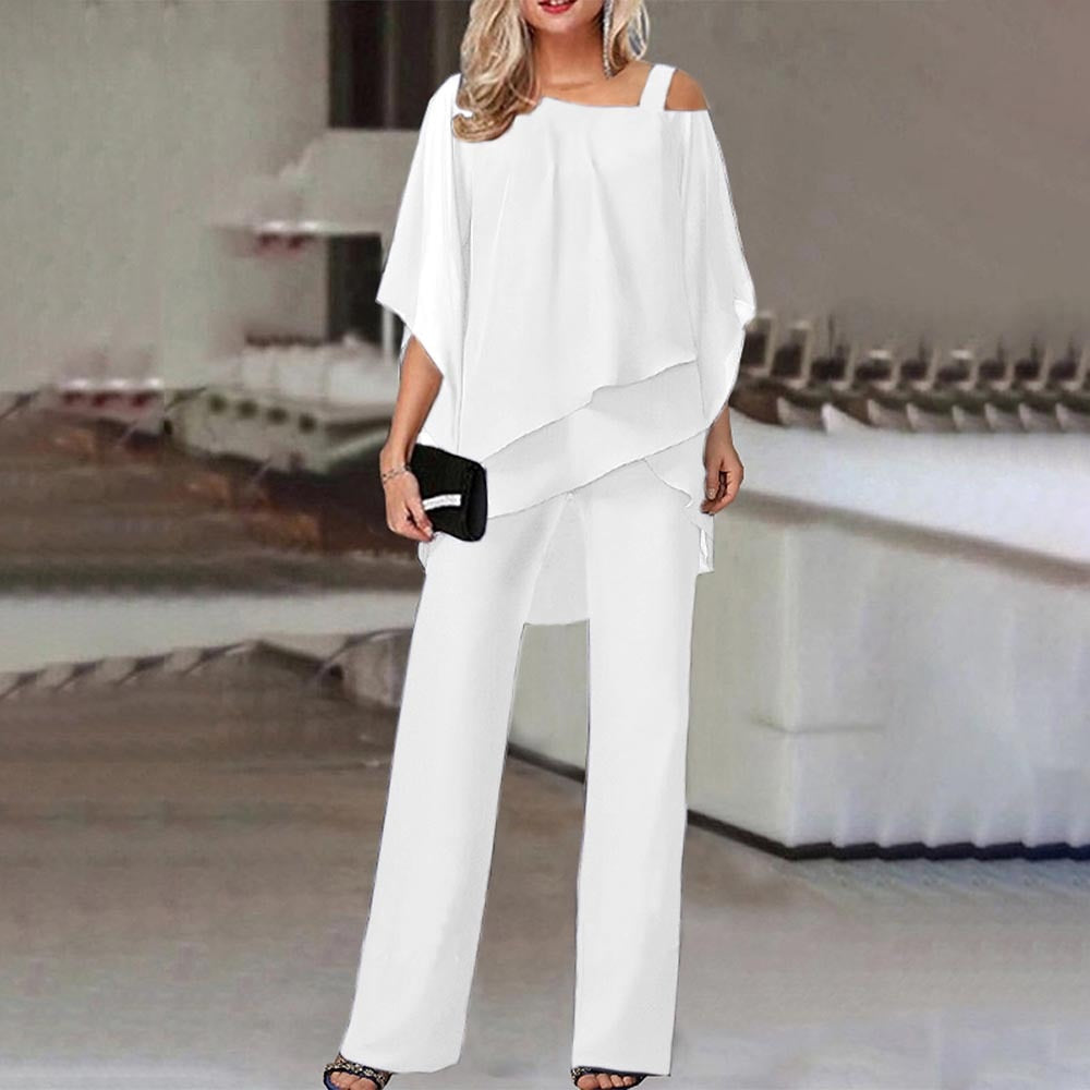Elegante Jumpsuit voor Dames | Tweedelige Set met Cold Shoulder Design