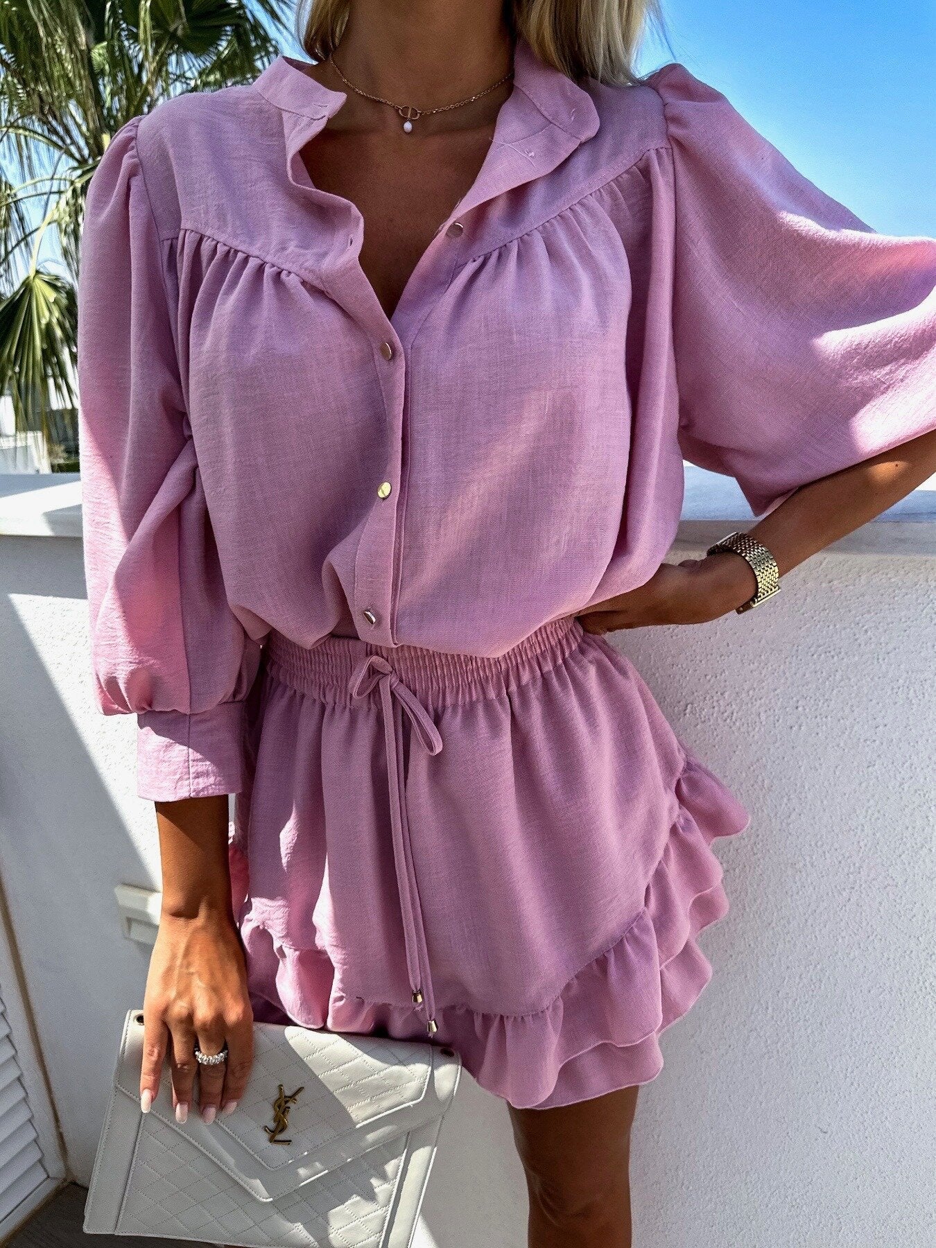 Alicia - Katoenen Tweedelig Set voor Dames | Comfortabel en Stijlvol Outfit