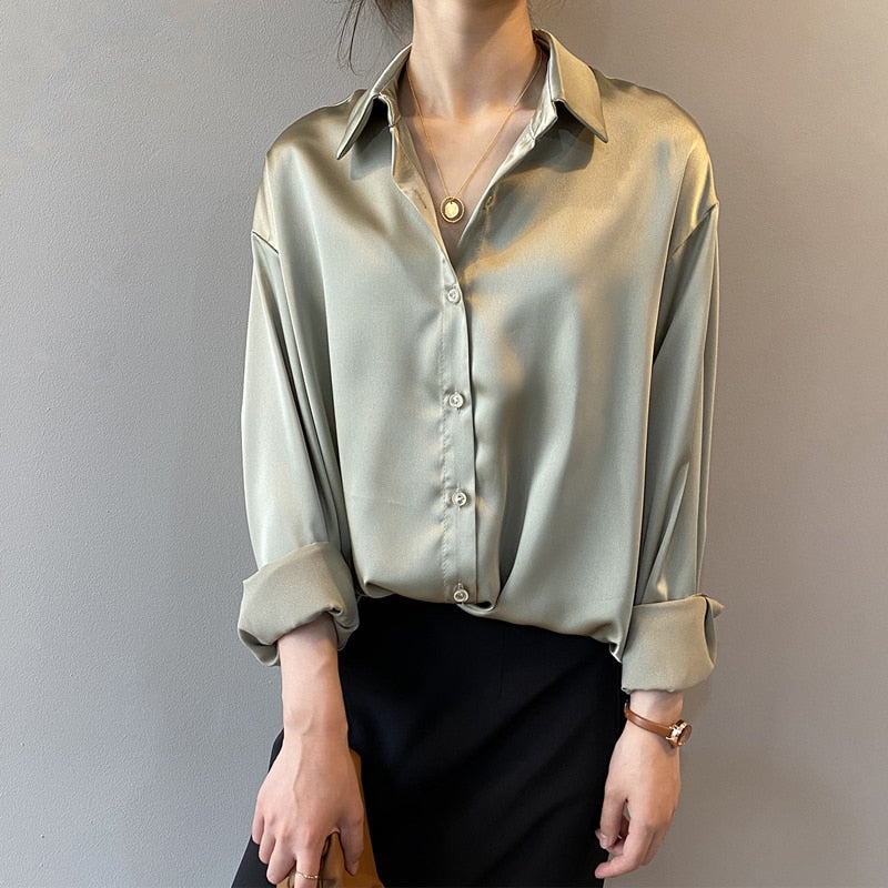 Vintage Stijl Zijdeblouse – Elegante Damesblouse