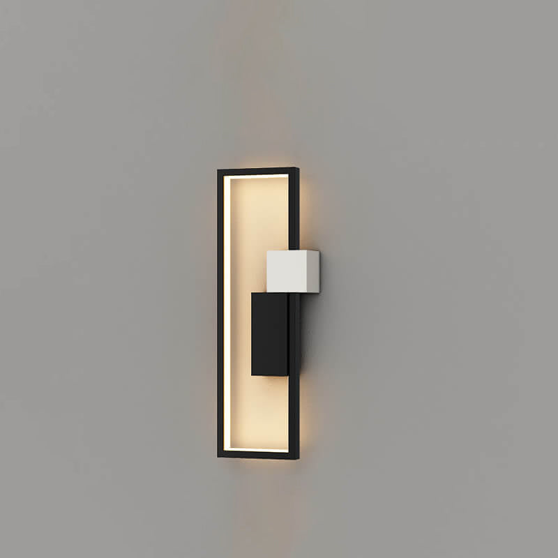 SilQube - Creatieve minimalistische LED-wandlamp met vierkant frame van ijzer en siliconen | Modern design voor sfeervolle verlichting