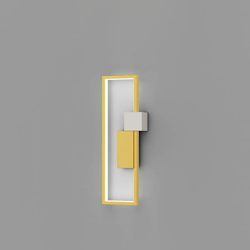 SilQube - Creatieve minimalistische LED-wandlamp met vierkant frame van ijzer en siliconen | Modern design voor sfeervolle verlichting