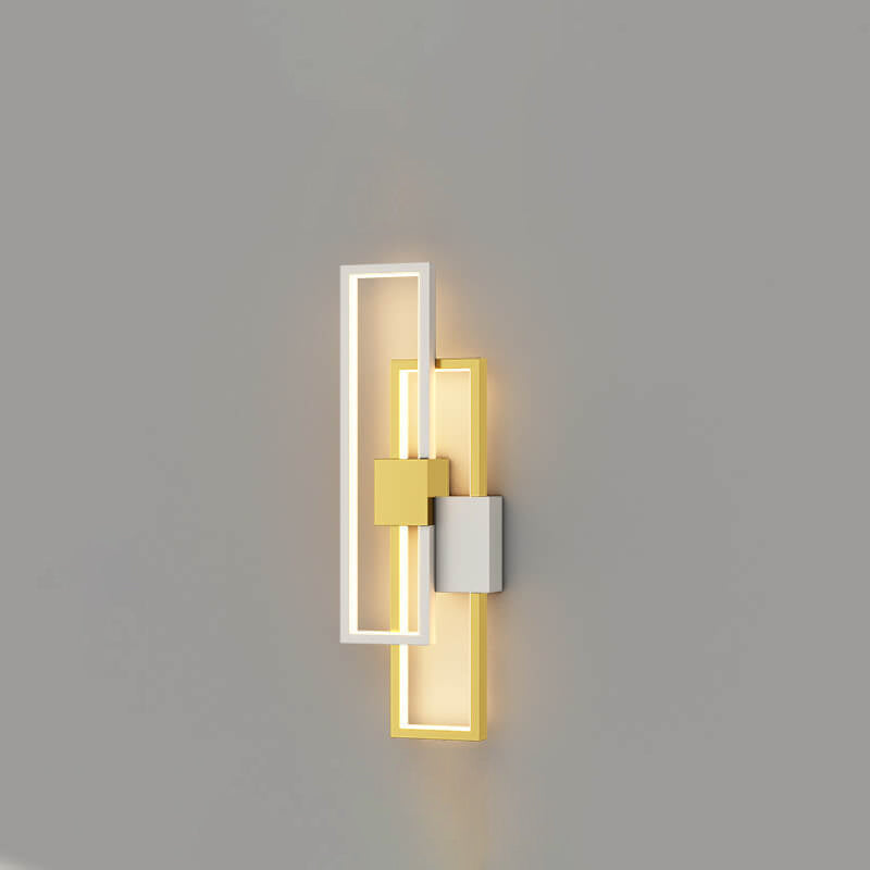 SilQube - Creatieve minimalistische LED-wandlamp met vierkant frame van ijzer en siliconen | Modern design voor sfeervolle verlichting