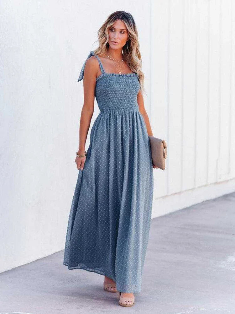 Boho Bruiloftsgast Maxi Jurk | Elegante Bohemian Jurk voor Bruiloften en Feestelijke Gelegenheden