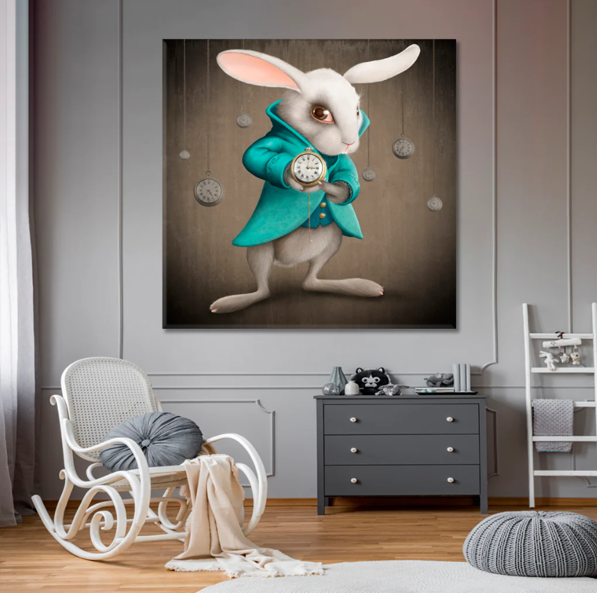 BunnyTime - Schattige Wandklok met Konijn Design voor Kinderen