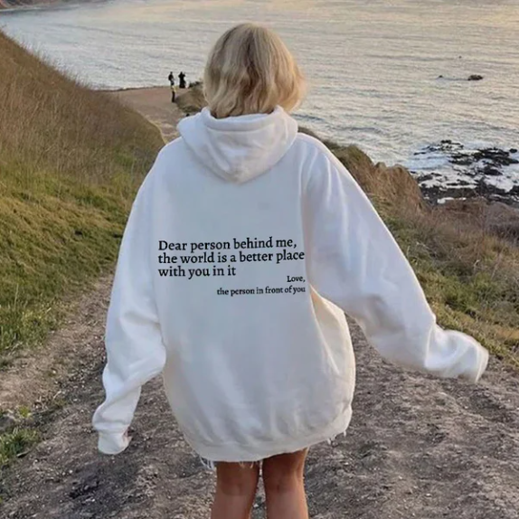 BackMessage - Unisex Hoodie met Unieke Tekst - Comfortabel en Stijlvol