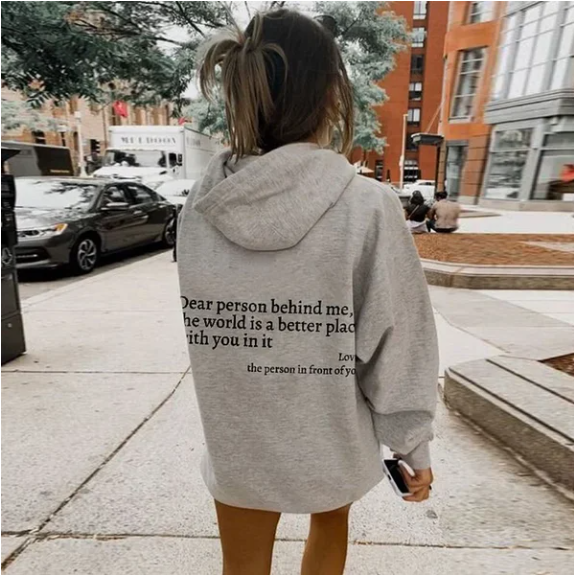 BackMessage - Unisex Hoodie met Unieke Tekst - Comfortabel en Stijlvol