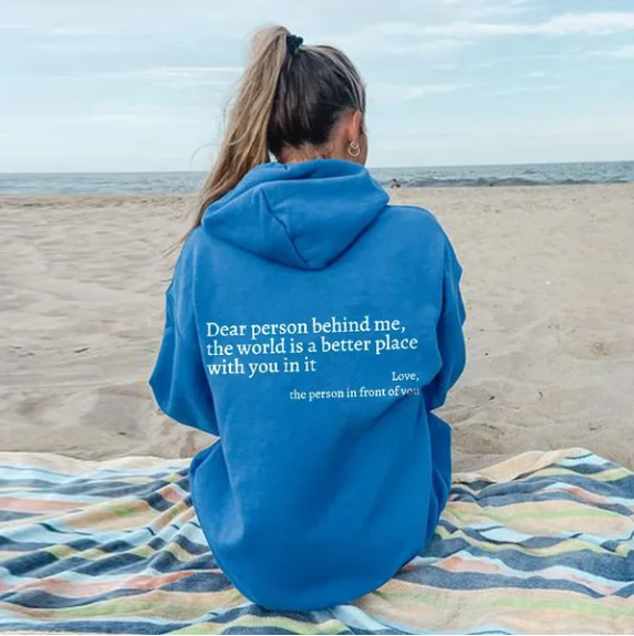 BackMessage - Unisex Hoodie met Unieke Tekst - Comfortabel en Stijlvol
